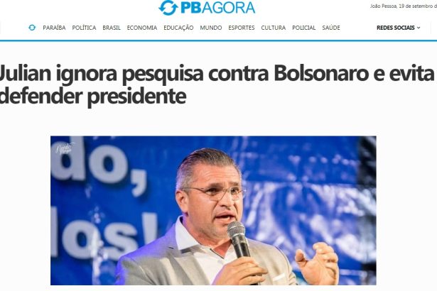 Portal PB Agora divulga pesquisa Nacional sobre declarações de Jair Bolsonaro