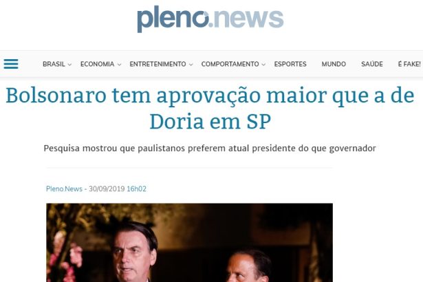 Portal Pleno News divulga pesquisa realizada pela Paraná Pesquisas
