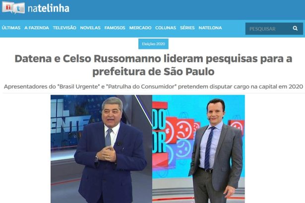 Portal Na Telinha divulga pesquisa realizada no município de São Paulo sobre a situação eleitoral para as eleições Municipais de 2.020