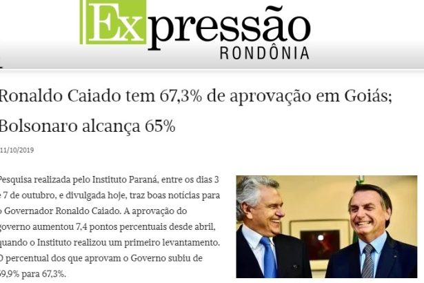 Expressão Rondônia divulga pesquisa sobre a Avaliação das administrações Estadual e Federal do Estado de Goiás