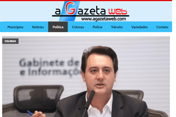 A Gazeta Web divulga pesquisa realizada pela Paraná Pesquisas sobre aprovação de Ratinho Junior em Curitiba