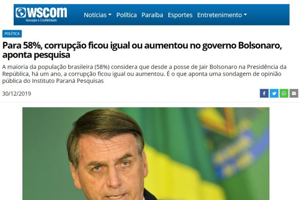WSCOM divulga pesquisa realizada pela Paraná Pesquisas