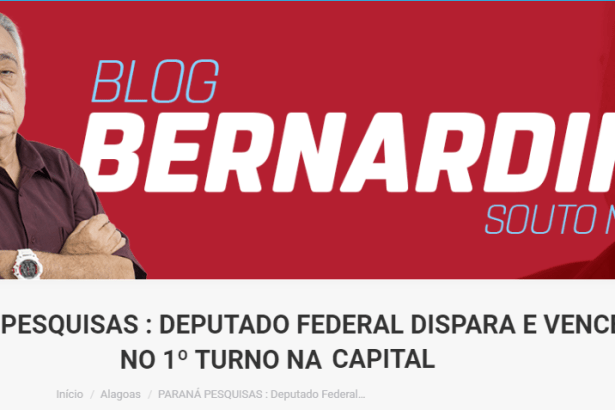 Blog Bernardino divulga pesquisa realizada pela Paraná Pesquisas