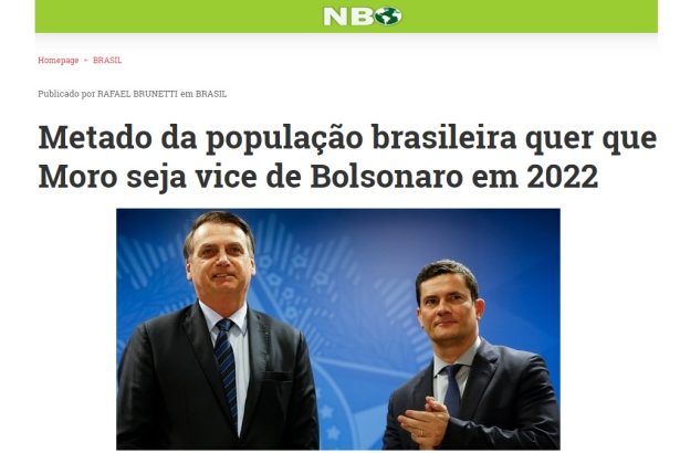 Notícia Brasil On-line divulga pesquisa realizada pela Paraná Pesquisas