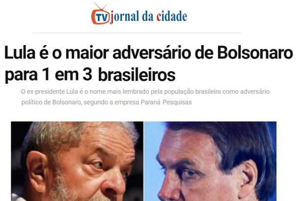 TV Jornal da Cidade divulga pesquisa realizada pela Paraná Pesquisas