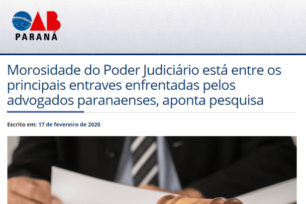 OAB Paraná divulga pesquisa realizada pela Paraná Pesquisas