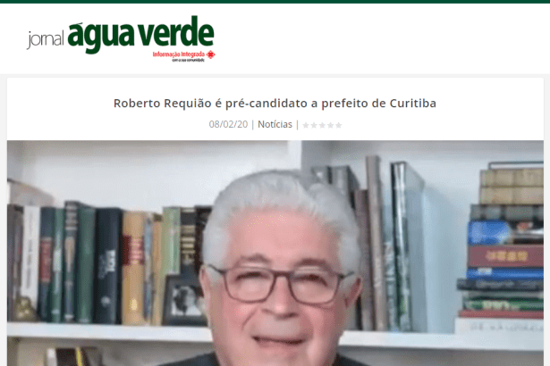 Jornal Água Verde cita nome de pré-candidato à prefeitura de Curitiba