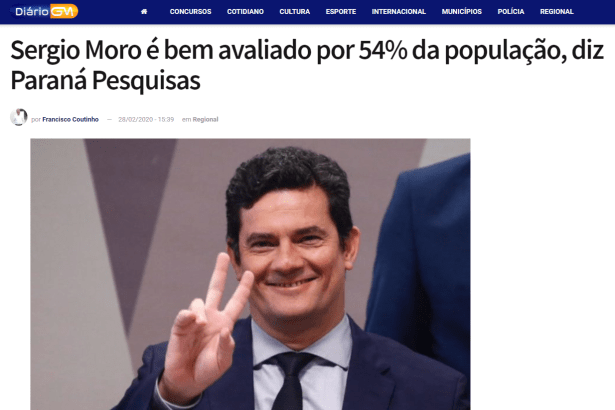 Diário GM divulga pesquisa nacional realizada pela Paraná Pesquisas