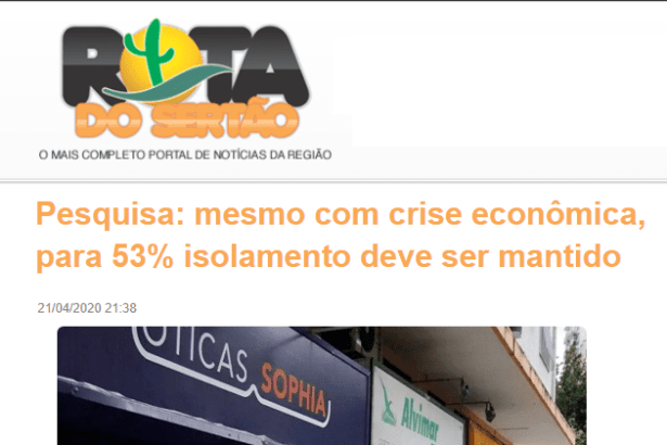 Rota do Sertão divulga pesquisa nacional realizado pela Paraná Pesquisas