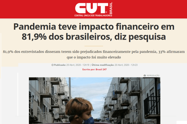 Portal CUT Notícias divulga pesquisa nacional realizado pela Paraná Pesquisas