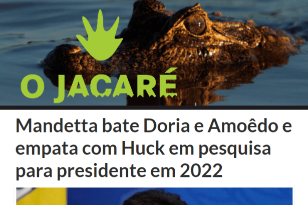 O Jacaré divulga pesquisa nacional realizado pela Paraná Pesquisas
