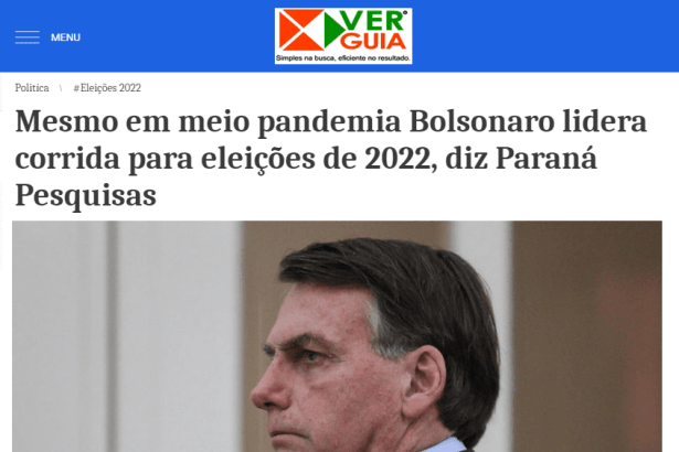 Verguia divulga pesquisa nacional realizado pela Paraná Pesquisas
