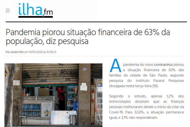 Ilha FM divulga pesquisa realizado pela Paraná Pesquisas