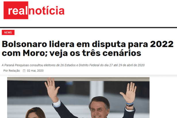 Real Notícia divulga pesquisa nacional realizado pela Paraná Pesquisas