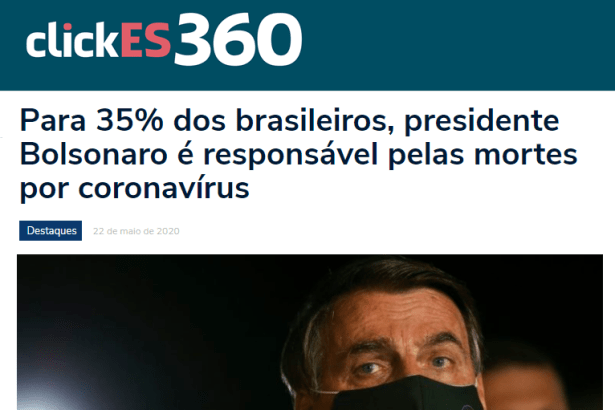 ClickES360 divulga pesquisa realizado pela Paraná Pesquisas