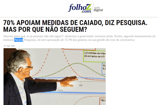 Folha Z.com divulga pesquisa realizado pela Paraná Pesquisas