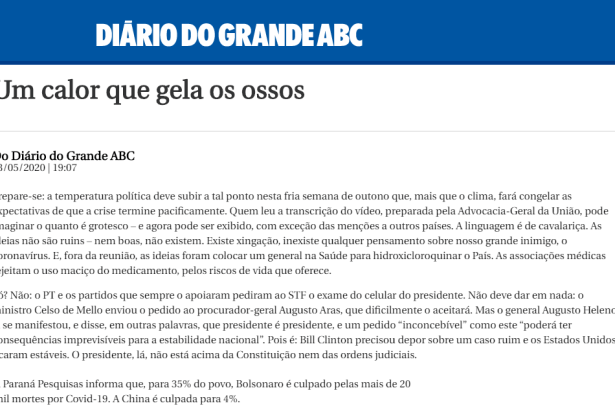 Diário do Grande ABC divulga pesquisa realizado pela Paraná Pesquisas
