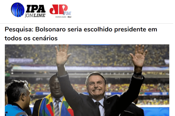 Jornal Ipanema divulga pesquisa nacional realizado pela Paraná Pesquisas