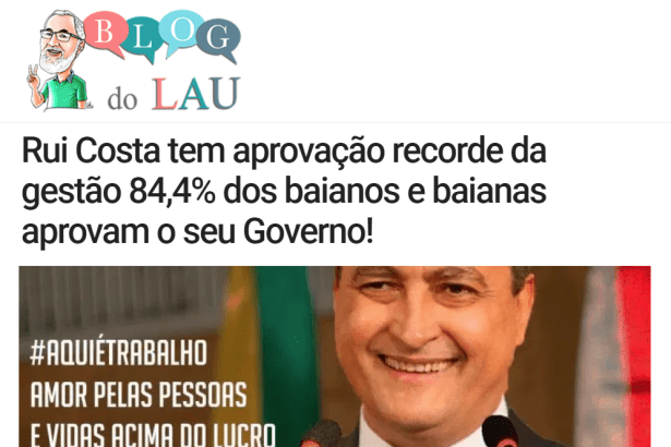 Blog do Lau divulga pesquisa realizado pela Paraná Pesquisas
