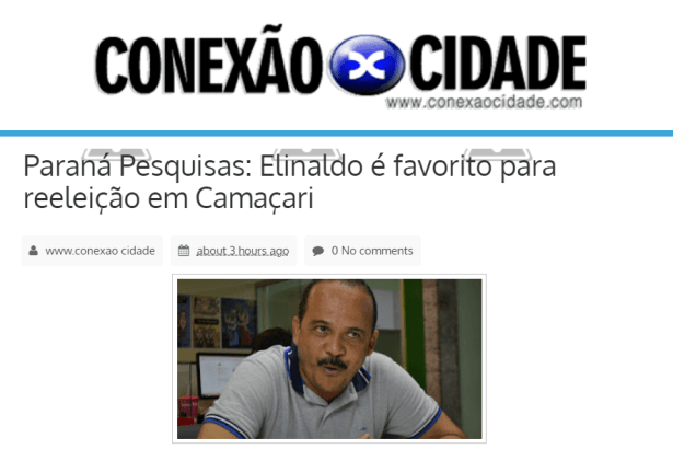 Conexão Cidade divulga pesquisa realizado pela Paraná Pesquisas