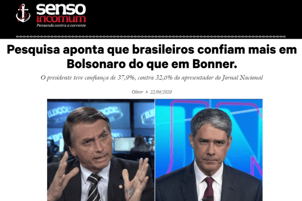 Senso Incomum divulga pesquisa nacional realizado pela Paraná Pesquisas
