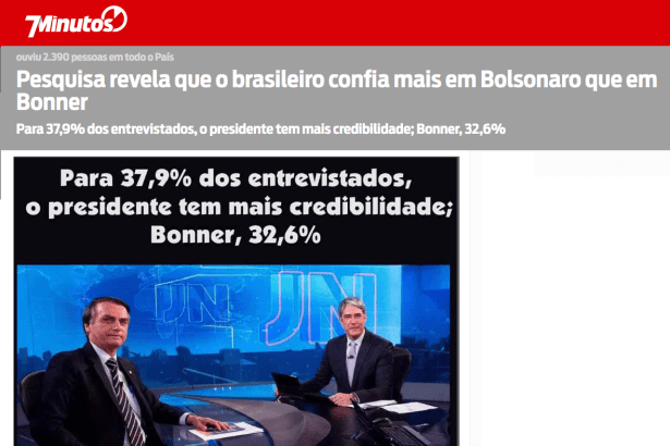 7 Minutos divulga pesquisa nacional realizado pela Paraná Pesquisas