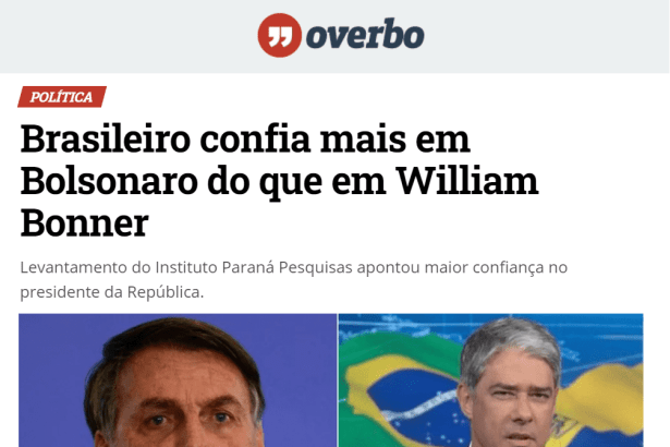 O Verbo divulga pesquisa realizado pela Paraná Pesquisas