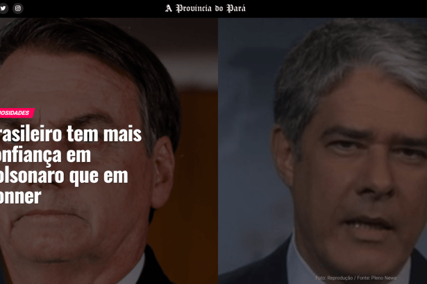 A Província do Pará divulga pesquisa realizado pela Paraná Pesquisas