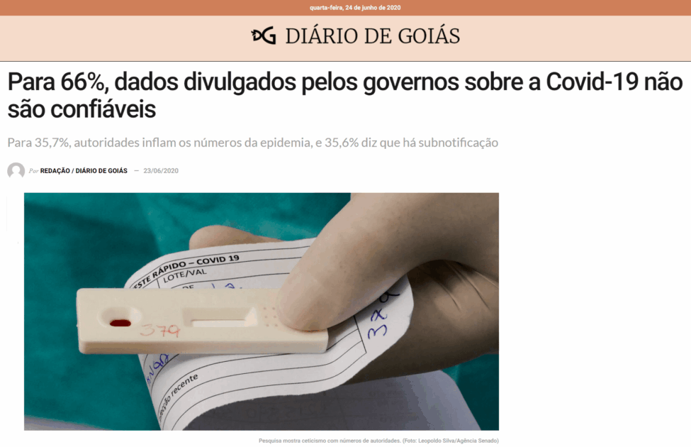 Diário de Goiás divulga pesquisa realizado pela Paraná Pesquisas