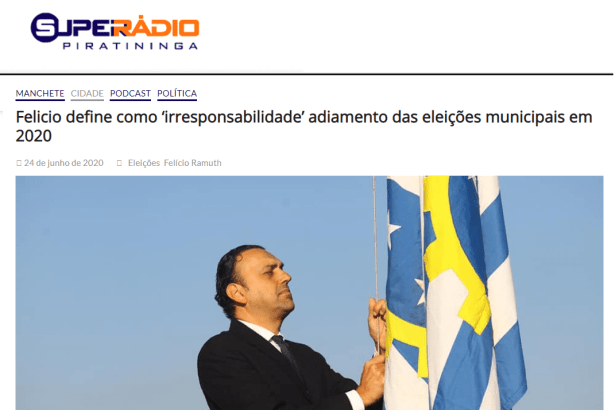 Super Rádio Piratininga cita pesquisa realizado pela Paraná Pesquisas