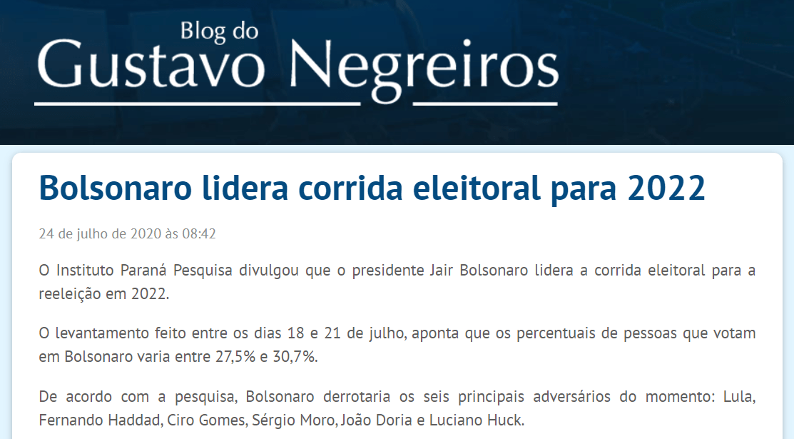 Blog do Gustavo Negreiros