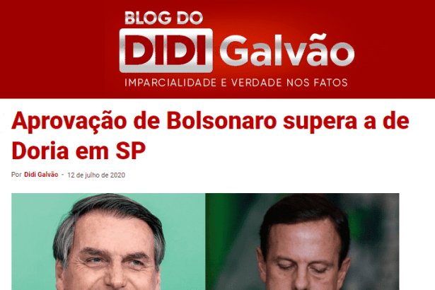 Blog do Didi Galvão divulga pesquisa realizado pela Paraná Pesquisas