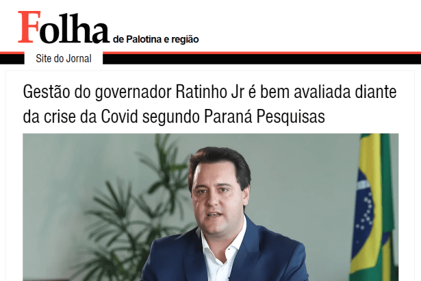 Jornal Folha de Palotina divulga pesquisa realizado pela Paraná Pesquisas