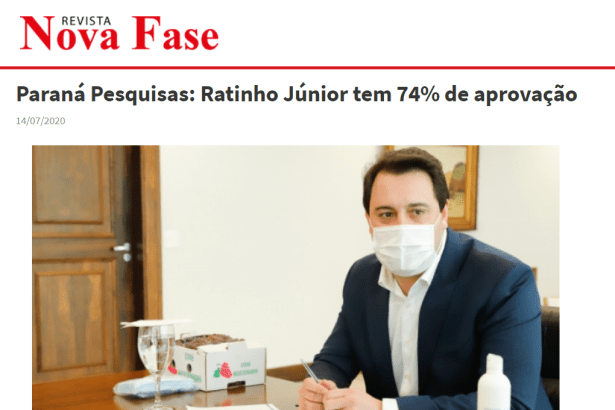 Revista Nova Fase divulga pesquisa realizado pela Paraná Pesquisas