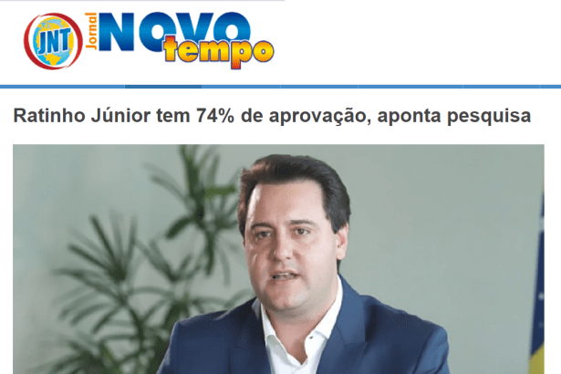 Jornal Novo Tempo divulga pesquisa realizado pela Paraná Pesquisas