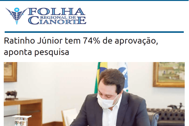 Folha Regional de Cianorte divulga pesquisa realizado pela Paraná Pesquisas