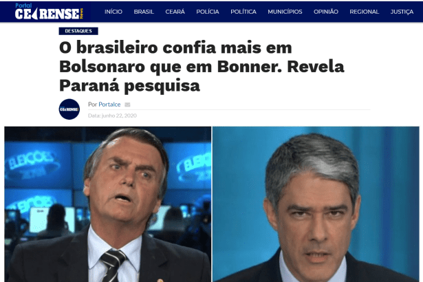 Portal Cearense News divulga pesquisa realizado pela Paraná Pesquisas