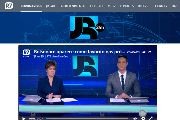 R7.com - Jornal da Record divulga pesquisa nacional realizado pela Paraná Pesquisas