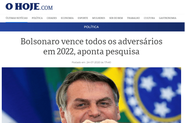 O Hoje.com divulga pesquisa nacional realizado pela Paraná Pesquisas