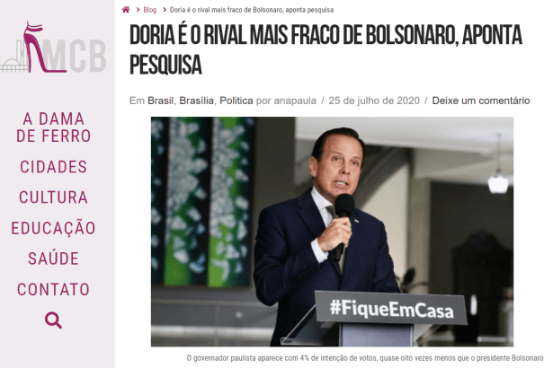 Portal Mulher Capital Brasília divulga pesquisa realizado pela Paraná Pesquisas