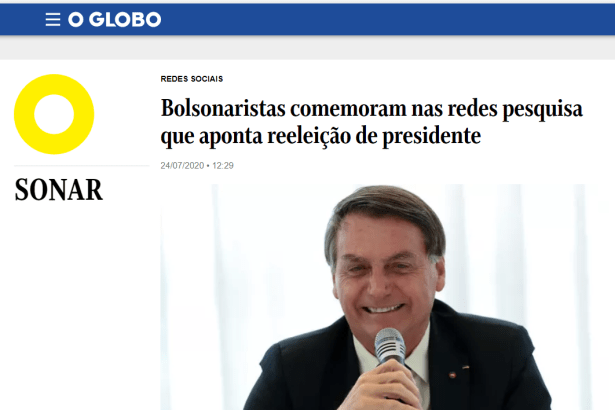 O Globo - Sonar cita pesquisa realizado pela Paraná Pesquisas