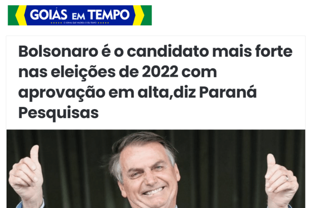 Goiás em Tempo divulga pesquisa realizado pela Paraná Pesquisas