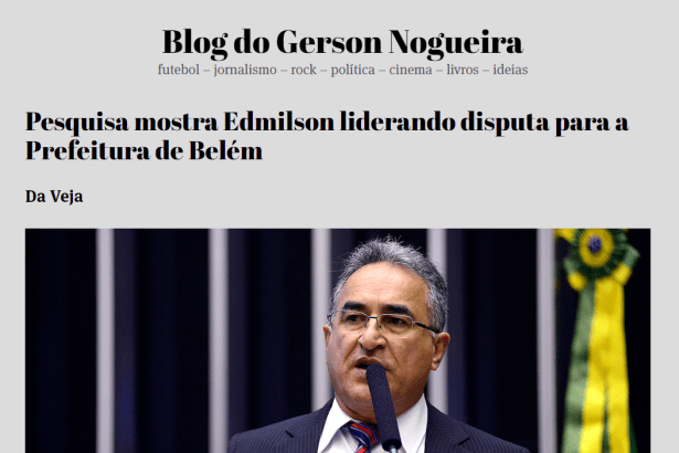 Blog do Gerson Nogueira divulga pesquisa realizado pela Paraná Pesquisas