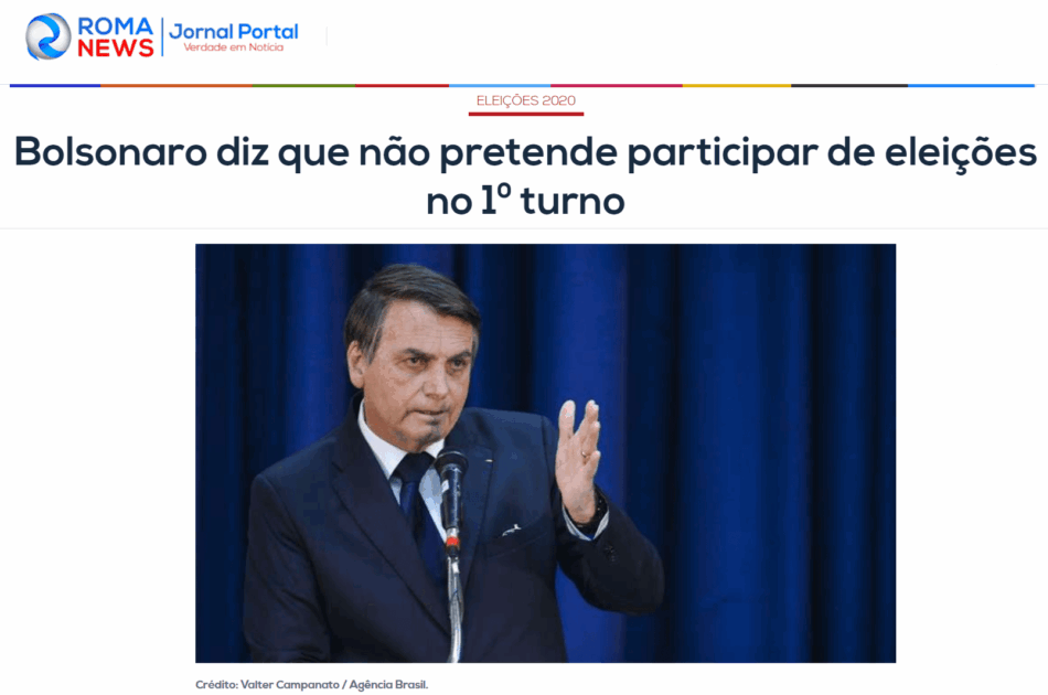 Jornal Roma News cita matéria do Paraná Pesquisas