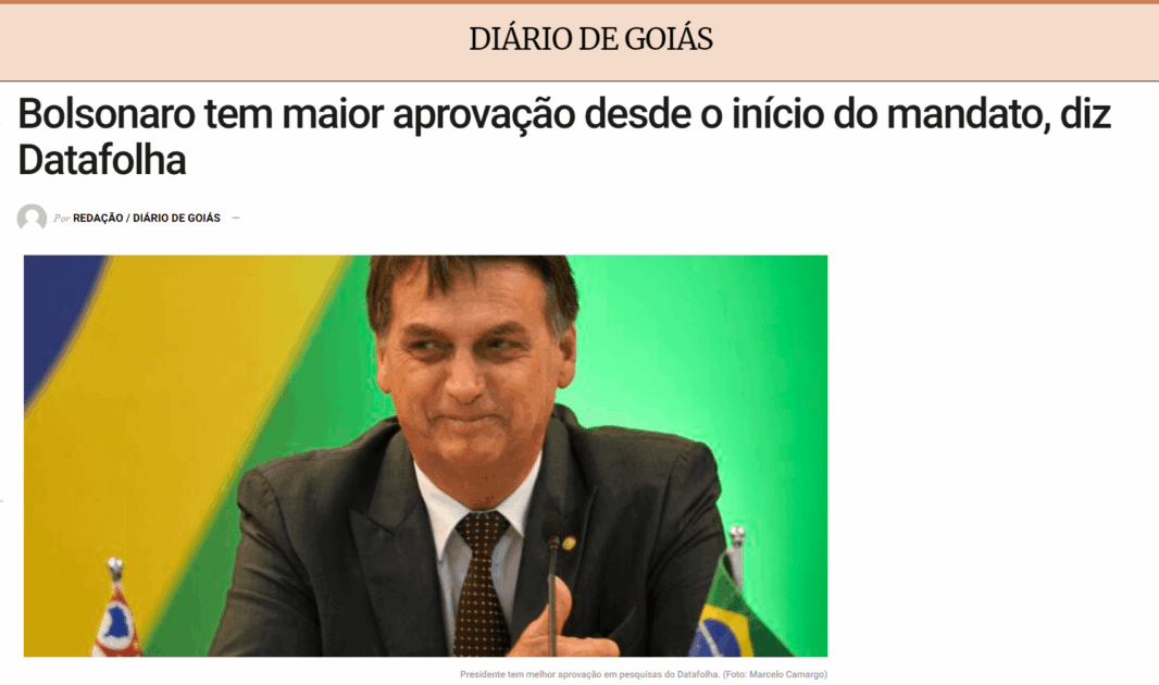 Diário de Goiás cita pesquisa realizado pela Paraná Pesquisas