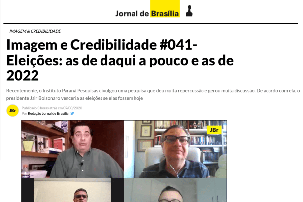 Jornal de Brasília - Imagem e Credibilidade cita matéria do Paraná Pesquisas