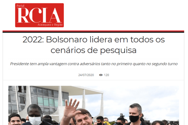 Portal RCIA Araraquara e Região divulga pesquisa realizado pela Paraná Pesquisas