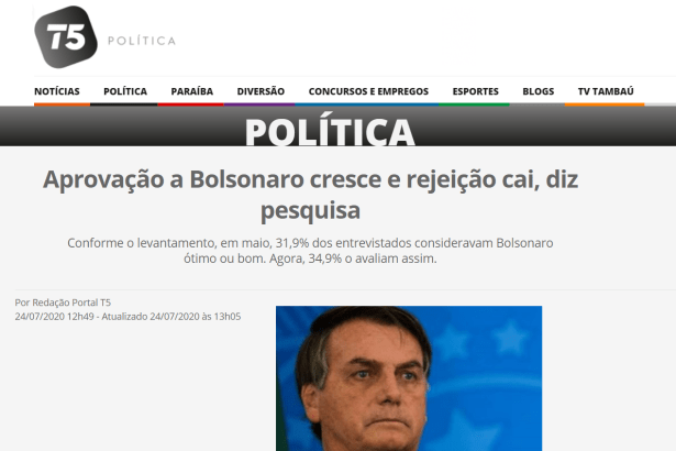 Portal T5 Política divulga pesquisa realizado pela Paraná Pesquisas