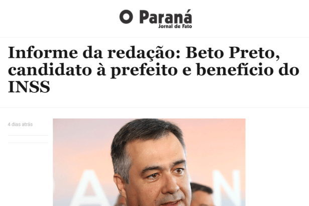 Jornal O Paraná divulga pesquisa realizado pela Paraná Pesquisas