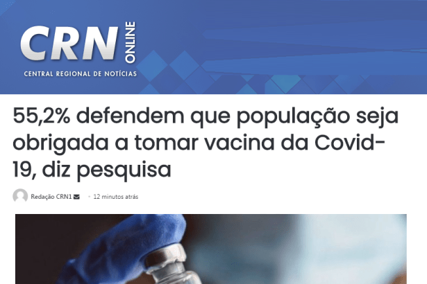 CRN 1 Online divulga pesquisa realizado pela Paraná Pesquisas